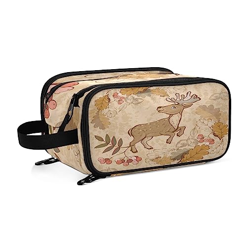 YOUJUNER Make-up-Tasche mit Cartoon-See-Siegel-Muster, tragbar, große Kosmetiktasche, Kulturbeutel, Make-up-Organizer-Tasche für Frauen und Mädchen, Farbe 29, 28*14.5*18cm, Kulturbeutel von YOUJUNER