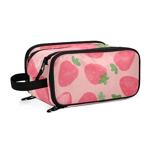 YOUJUNER Make-up-Tasche mit Meeresmuschel, Koralle, Seestern, Reisen, tragbar, große Kosmetiktasche, Kulturbeutel, Make-up-Organizer-Tasche für Frauen und Mädchen, Farbe 88, 28*14.5*18cm, Kulturbeutel von YOUJUNER