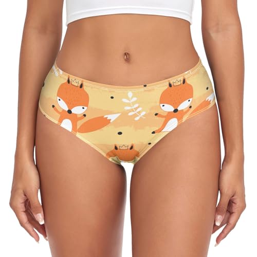 YOUJUNER Unterhosen Damen süßer Fuchs Unterwäsche Atmungsaktive Slips Bequeme Hipster Frauen Unterwäsche Mädchen Panties Underwear Women von YOUJUNER