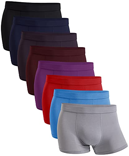 YOULEHE Boxershorts Herren 8er Pack Männer Unterwäsche Bambusfaser Unterhosen Men Retroshorts Boxer (8er Pack-Mehrfarbig, XS) von YOULEHE