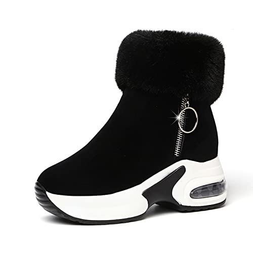 YOUMALL Damen Wildleder Kurzschlauch Warme Hochgezogene Baumwollstiefel, Warme Pelzgefütterte Kurzstiefel Wasserdichte rutschfeste Stiefel YOUMALL Damen Wildleder Kurzschlauch Warme Hochgezogene Baumwollstiefel, Warme Pelzgefütterte Kurzstiefel Wasserdichte rutschfeste Stiefel von YOUMALL