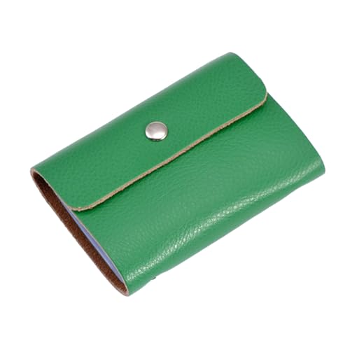 YOUNAFEN Bank-Kredithalter Kartenhalter Business Geldbörse Mode Kartenetui PU Leder Geldbörse Bifold Wallet mit Schnalle für Frauen, Grün , as pics show von YOUNAFEN