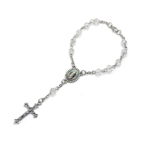 YOUNAFEN Christliches Jesus-Kruzifix für Kreuz, Rosenkranz, Perlen, Armband, Charm, Gliederkette, Armband für Frauen und Mädchen, Geburtstagsgeschenk von YOUNAFEN