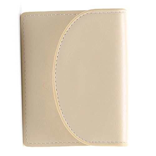 YOUNAFEN Geldbörse im Vintage-Stil, für Ausweis, Kreditkarten, Bankkarten, Bargeld, kurze Münzgeldbörse, Clutch, mehrere Schlitze, Reißverschluss, Geldbörse für Damen und Herren, Beige, 11*8*2cm von YOUNAFEN