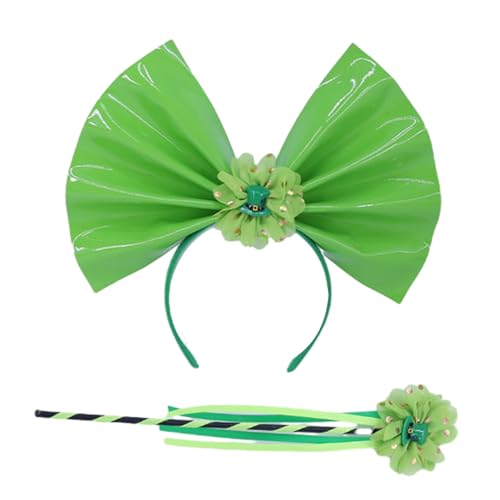 YOUNAFEN Grüner Haarreif zum St. Patricks-Tag, Kleeblatt-Haarreif, Festival-Aufführungen, Kopfschmuck für Paare von YOUNAFEN