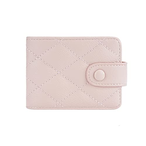 YOUNAFEN Kurze Damen-Geldbörse, PU-Leder, Lippenstift-Tasche, Kreditkartenhalter, modische Münzgeldbörse, Business-Geschenk, solide Geldbörse für Mädchen, Pink, as pics show von YOUNAFEN