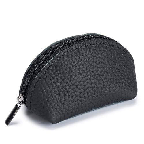 YOUNAFEN Münztasche, Kleingeld, Reißverschluss, einfarbig, Mini-Headset-Tasche, Schlüsseltasche für Teenager, Mädchen, Frauen, Schwarz, 10*4.5*6cm von YOUNAFEN