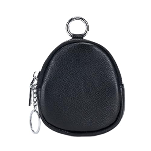 YOUNAFEN Münztasche, einfarbig, Kleingeld, Reißverschluss, Münzgeldbörse, Mini-Headset-Tasche, Schlüsseltasche für Teenager, Mädchen, Frauen, Schwarz, 11*3*11.5cm von YOUNAFEN