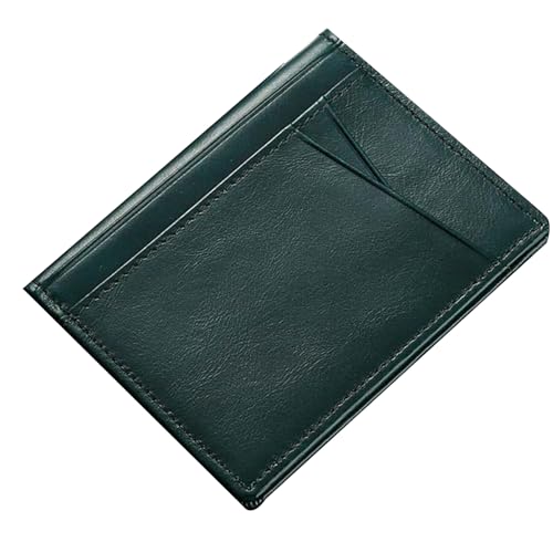 YOUNAFEN RFIDBlocking Kreditkarten-Halter, Bifold Pocket Wallet Multi-Slot Geldbörse für Damen Herren Führerschein Halter, Dunkelgrün, 8.5*10.5*0.5CM von YOUNAFEN