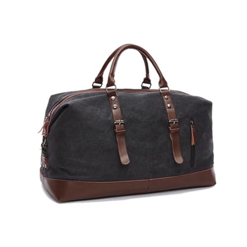 YOUNAFEN Reisetasche, verschleißfest, Kuriertasche, Schultertasche, Laptoptasche, Aktentasche, Multifunktions-Crossbody-Handtasche für Männer und Frauen, Schwarz (klein), Large size: 54*33*24c Small von YOUNAFEN