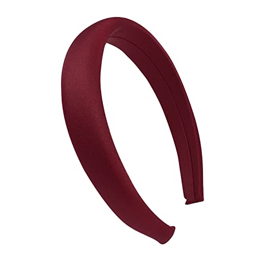 YOUNAFEN Satin-Stirnband für Damen, 3 cm breit, dicker Schaumstoff, Haarreif, Party-Kopfschmuck, Mädchen, süßer, biegbarer Haarband, Kopfbedeckung von YOUNAFEN