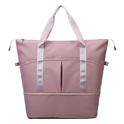 YOUNAFEN Tragetasche für Damen, Sporttasche, groß, erweiterbar, für Reisen, Wochenendtasche, Handgepäck, Workout-Tasche, Übernachtungstasche, rosa - deep pink, as pics show von YOUNAFEN