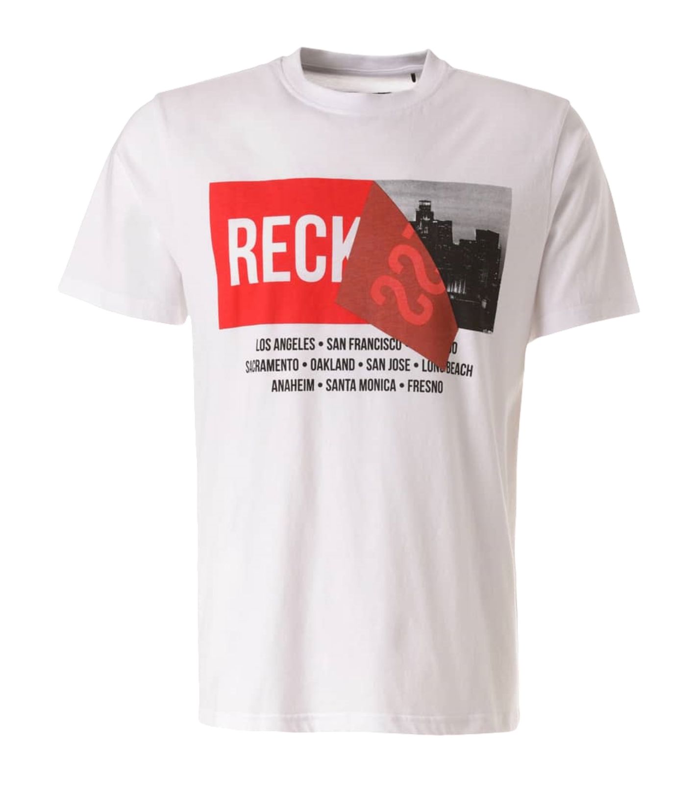 YOUNG & RECKLESS Exchange Herren bequemes Baumwoll-Shirt mit Print auf der Front 110007 -300 Weiß von YOUNG  & RECKLESS