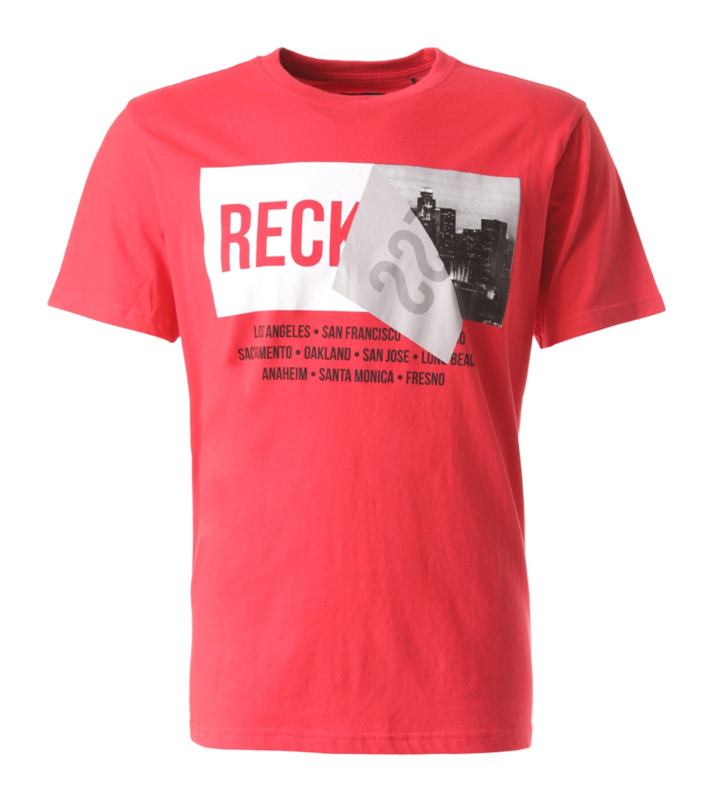 YOUNG & RECKLESS Exchange T-Shirt auffälliges Baumwoll-Shirt mit Print auf der Front 110007-572 Rot von YOUNG  & RECKLESS