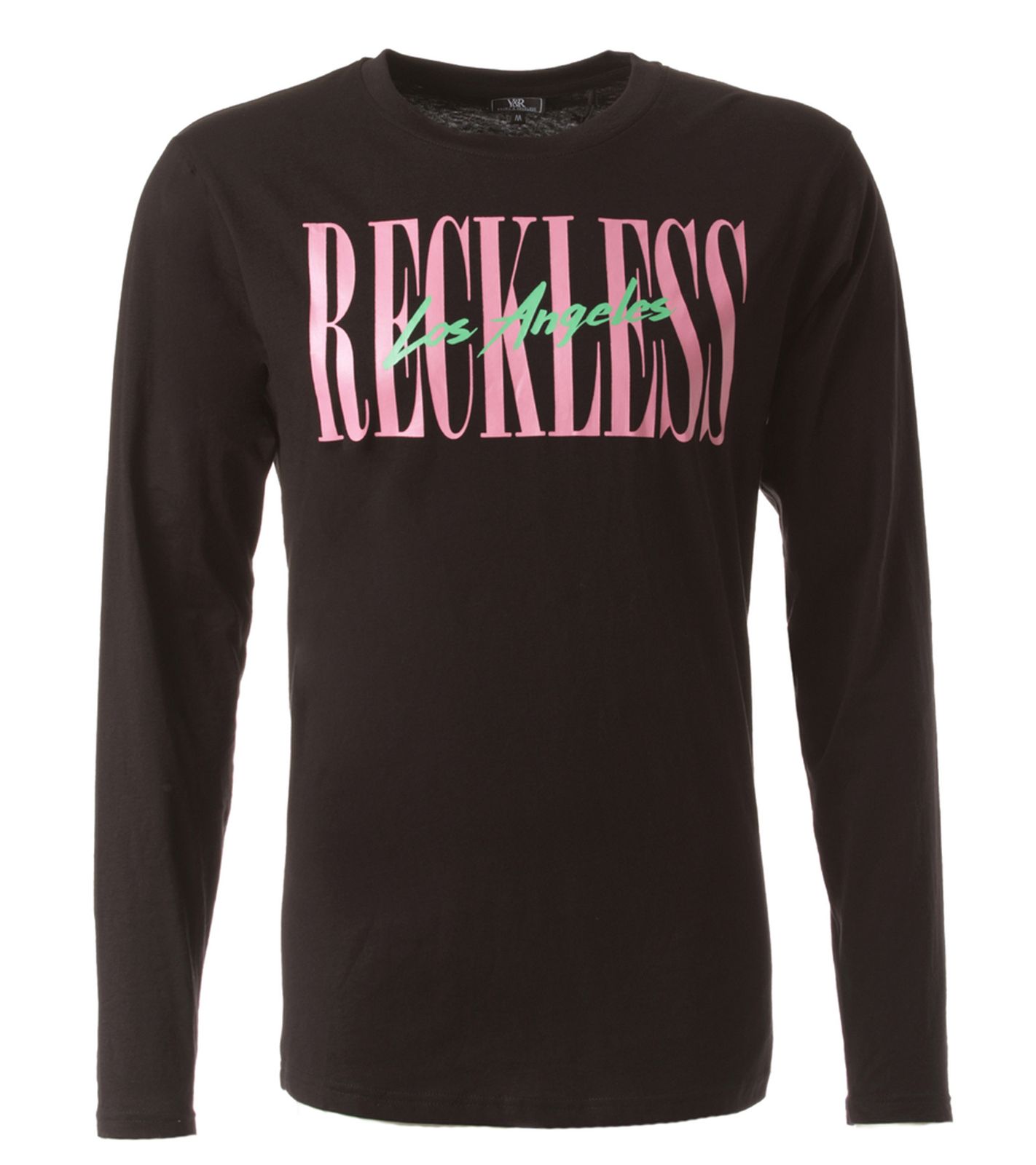 YOUNG & RECKLESS LA Vintage Herren Baumwoll-Shirt Longsleeve MTS3230BLK-200 Schwarz von YOUNG  & RECKLESS