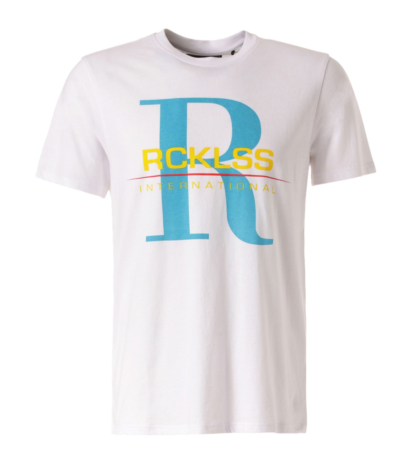 YOUNG & RECKLESS Marina Herren T-Shirt schlichtes Baumwoll-Shirt mit Front-Print 110015-300 Weiß von YOUNG  & RECKLESS