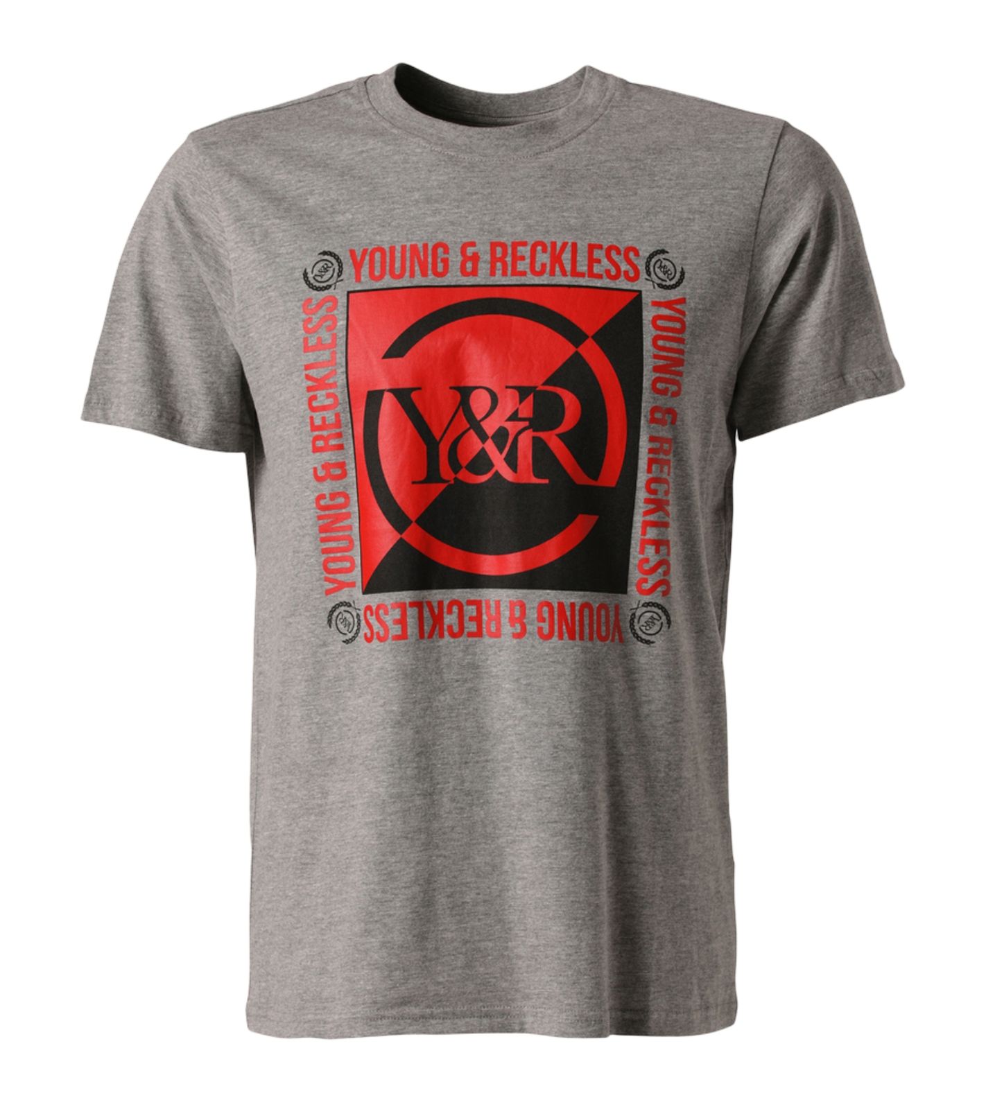 YOUNG & RECKLESS Section Herren T-Shirt Baumwoll-Shirt mit Frontprint 110025-853 Grau von YOUNG  & RECKLESS