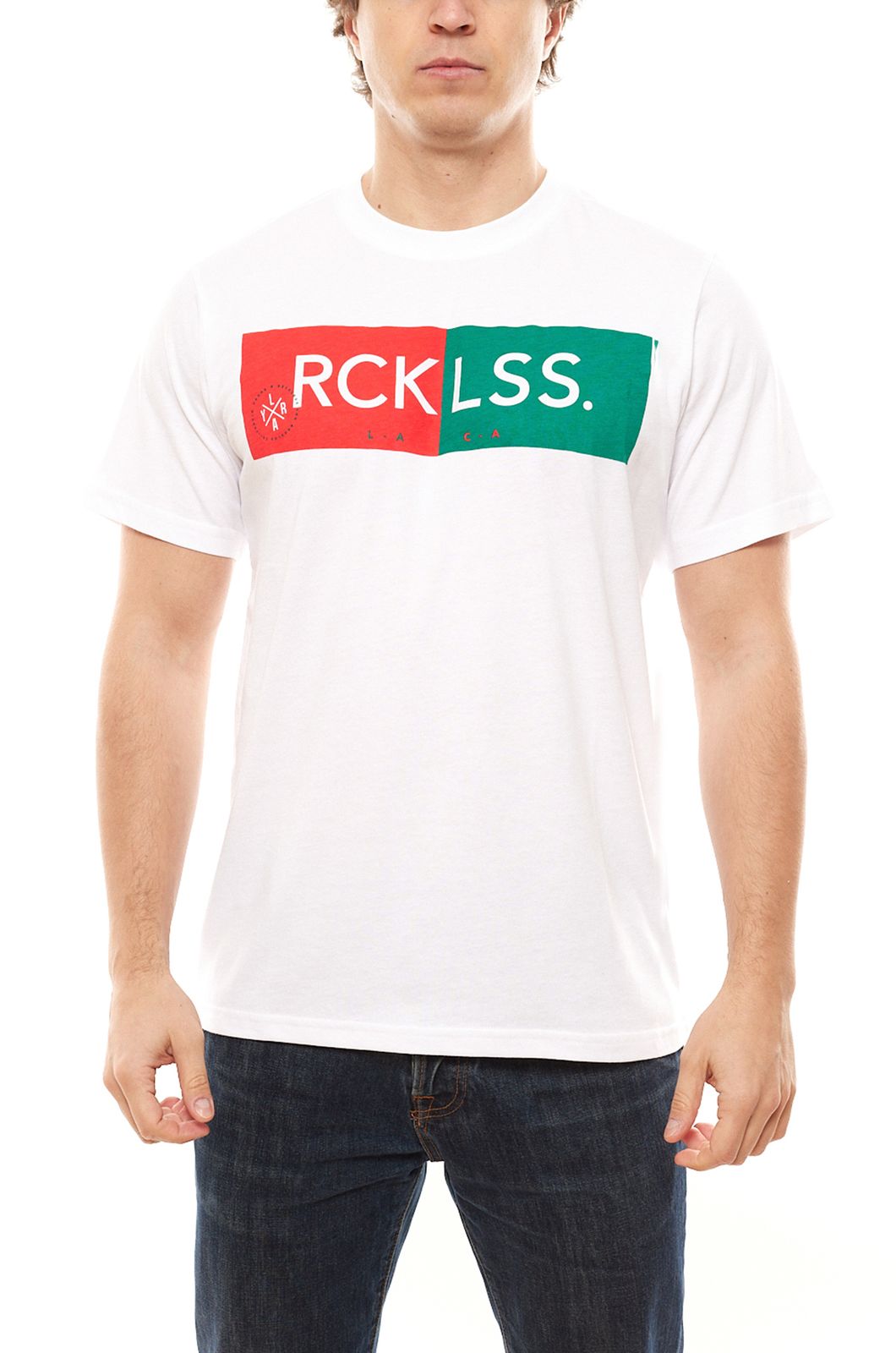 YOUNG & RECKLESS Stamp Herren T-Shirt Baumwoll-Shirt mit Frontprint 110035-300 Weiß von YOUNG  & RECKLESS