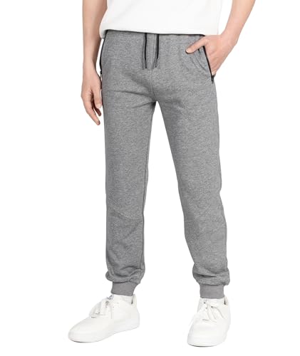 YOUNGSOUL Jungen Hosen Jogginhose Kinder Sweathose Freizeithose Sporthose Lang mit Reißverschlusstaschen Dunkelgrau 170 YOUNGSOUL Jungen Hosen Jogginhose Kinder Sweathose Freizeithose Sporthose Lang mit Reißverschlusstaschen Dunkelgrau 170 von YOUNGSOUL