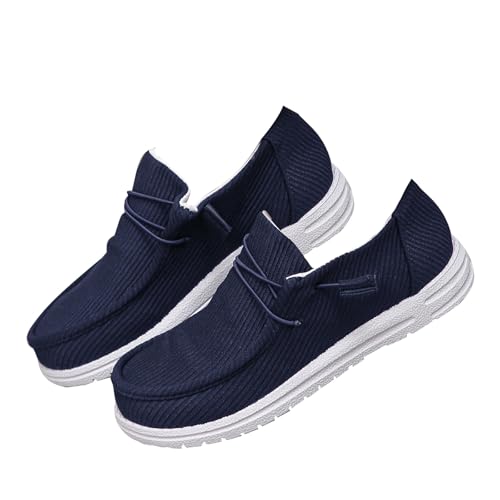 YOUNIFIZ Damen Slip-on Schnürhalbschuhe Bequem Leicht Slip On Walking Schuhe, Marineblau, 41 EU von YOUNIFIZ