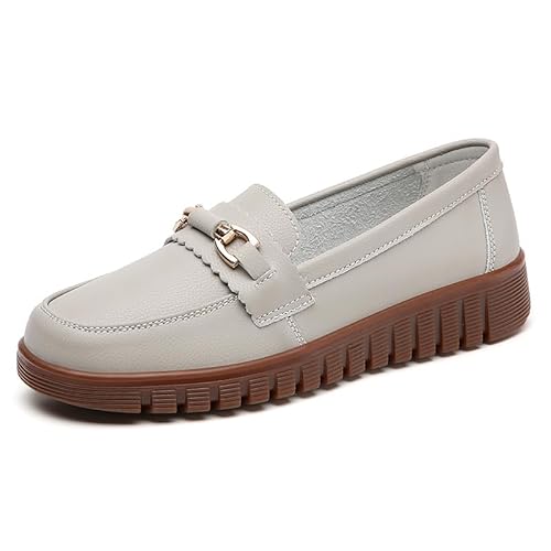 YOUNIFIZ Halbschuhe für Damen, Business-Freizeitschuhe, bequem und leicht, runde Zehenpartie, elegante Schlupfschuhe, flache Schuhe, GRAU, 40 EU YOUNIFIZ Halbschuhe für Damen, Business-Freizeitschuhe, bequem und leicht, runde Zehenpartie, elegante Schlupfschuhe, flache Schuhe, GRAU, 40 EU von YOUNIFIZ