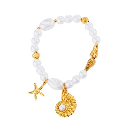 YOURNAME Armband Herren Perlen, Mode Perlenkette High-End-Stil Sommer Meeresbrise Armband, Energieschmuck Für Frauen Stil A von YOURNAME