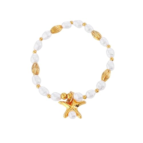 YOURNAME Edelstein Armband Damen, Mode Perlenkette High-End-Stil Sommer Meeresbrise Armband, Energieschmuck Für Frauen Stil D von YOURNAME