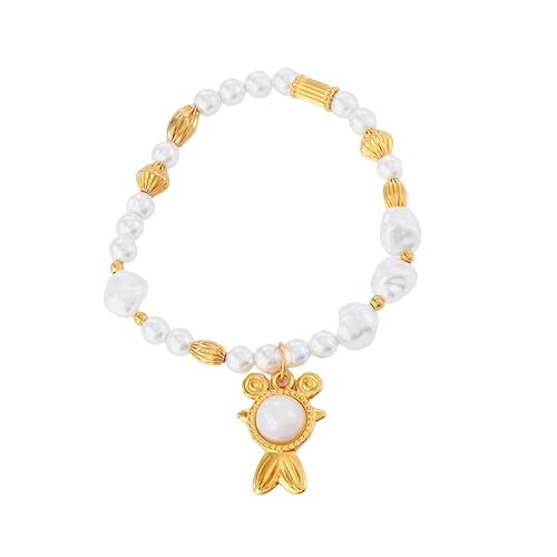 YOURNAME Naturstein Armband Damen, Mode Perlenkette High-End-Stil Sommer Meeresbrise Armband, Energieschmuck Für Frauen Stil C von YOURNAME