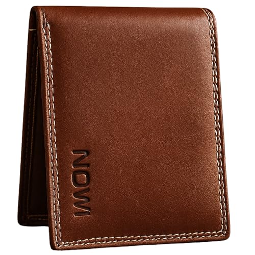 YOUSHA ELIA Herren Leder Geldbörse – Braun/Schwarz – 14 Kartenfächer (Braun) von YOUSHA ELIA