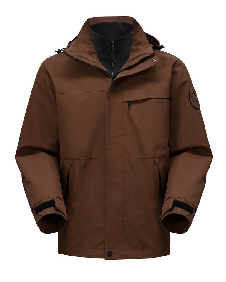YOUTHUP 3-in-1-Funktionsjacke Übergangsjacke mit Kapuze Herrenjacke von YOUTHUP