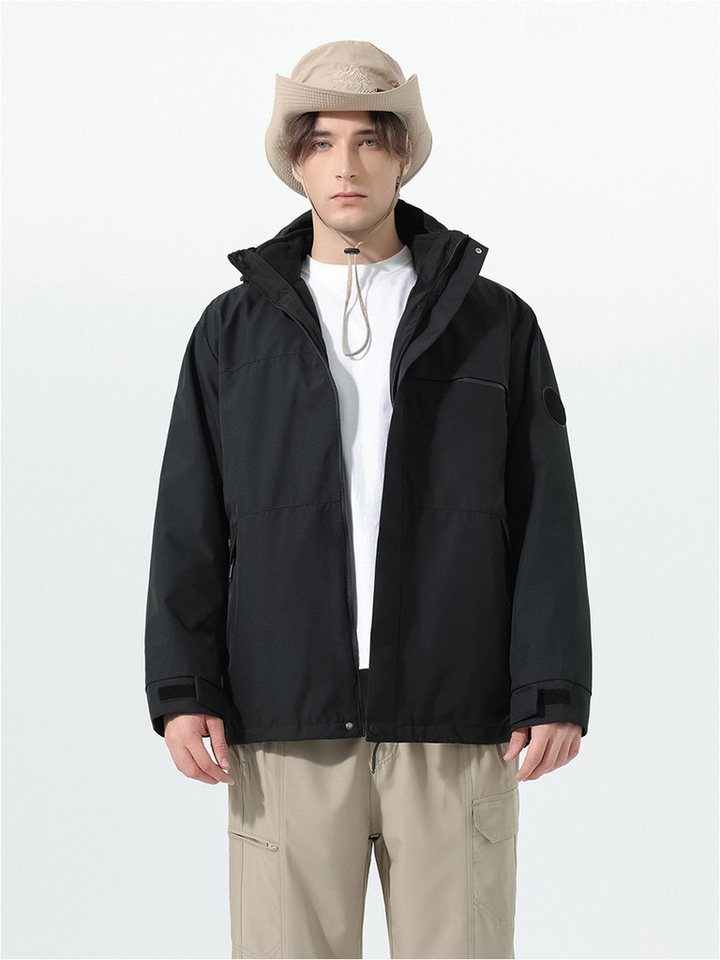 YOUTHUP 3-in-1-Funktionsjacke Herren 3-in-1 Outdoor-Jacke mit Kapuze von YOUTHUP