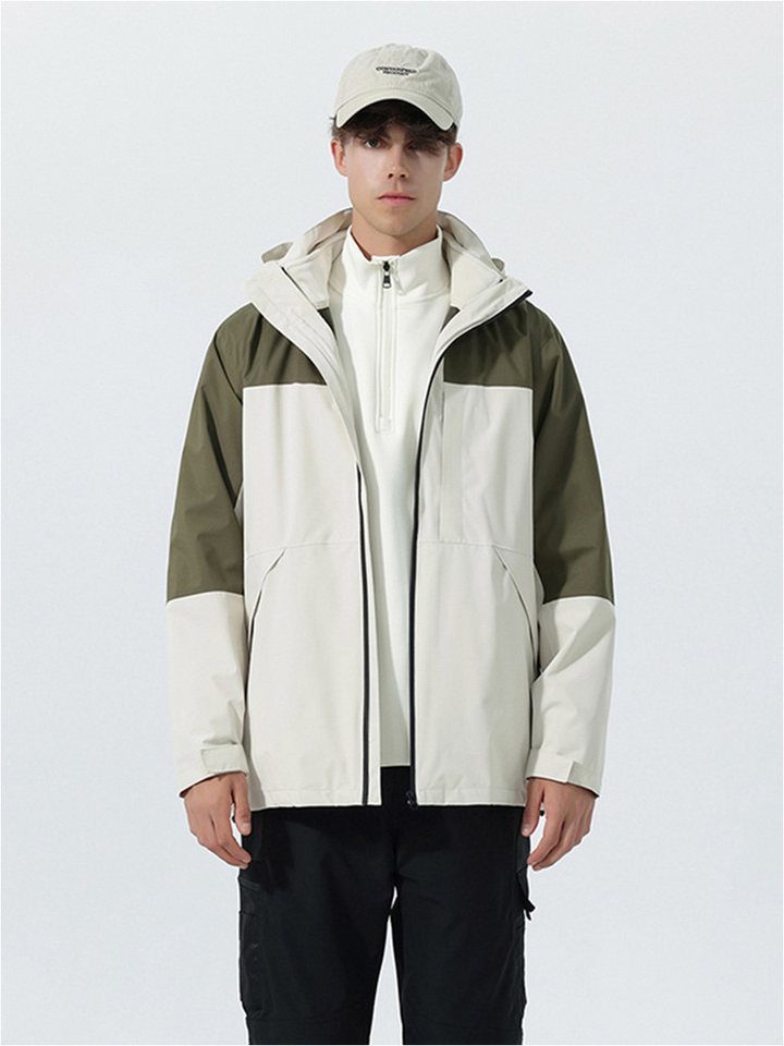 YOUTHUP 3-in-1-Funktionsjacke Herren 3-in-1 Outdoor Kontrastjacke von YOUTHUP