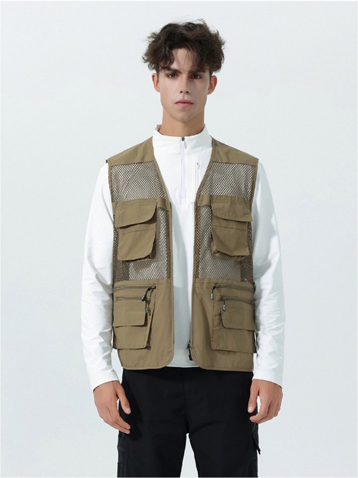 YOUTHUP Anglerweste Atmungsaktive Herren Funktionsweste für den Sommer von YOUTHUP