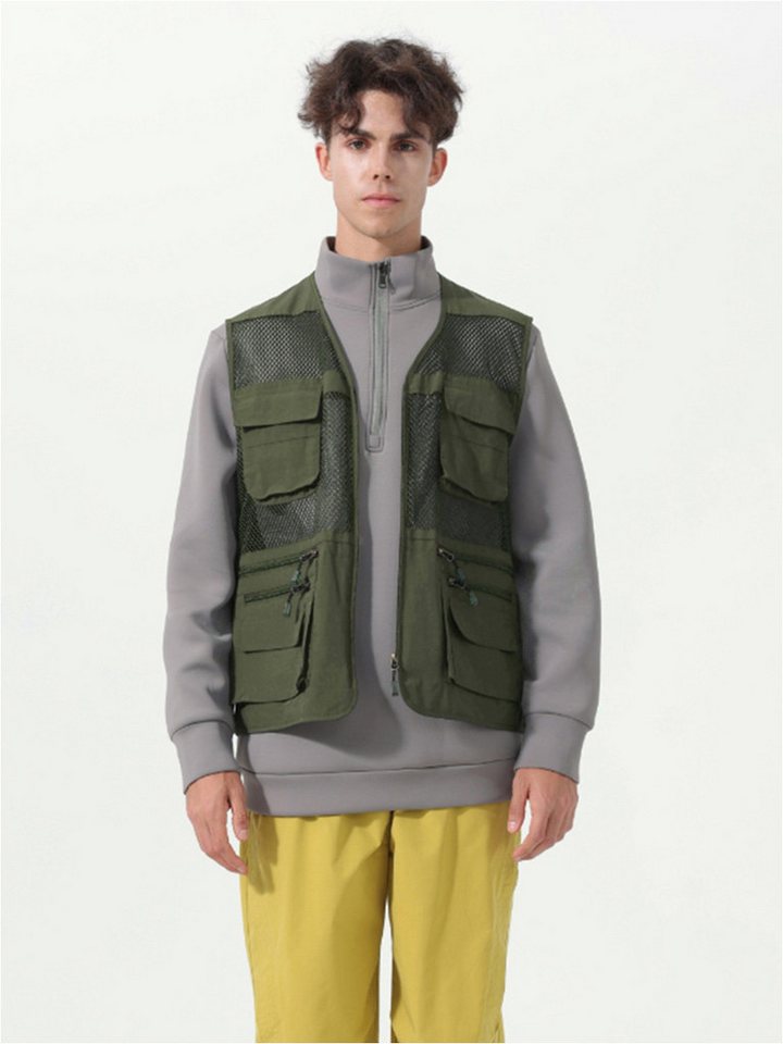 YOUTHUP Anglerweste Atmungsaktive Herren Funktionsweste für den Sommer von YOUTHUP