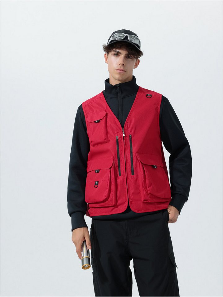 YOUTHUP Anglerweste Herren Utility Outdoorweste Multi Pocket Arbeitswesten YOUTHUP Anglerweste Herren Utility Outdoorweste Multi Pocket Arbeitswesten von YOUTHUP