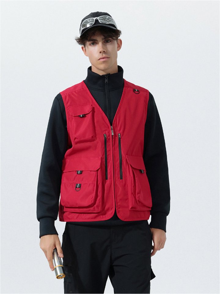 YOUTHUP Anglerweste Herren Utility Outdoorweste Multi Pocket Arbeitswesten von YOUTHUP