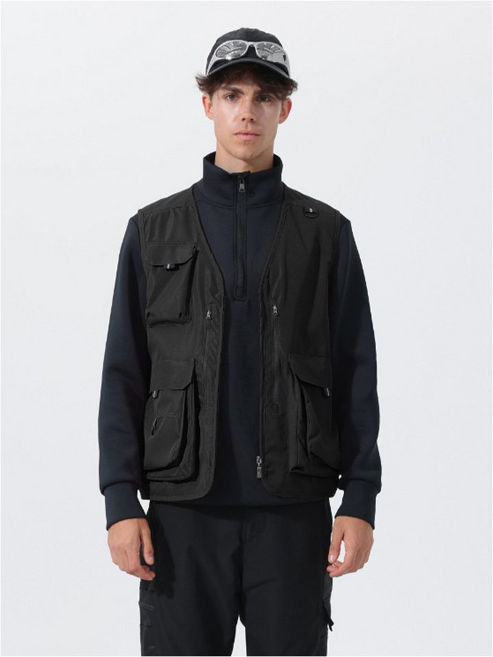 YOUTHUP Anglerweste Herren Utility Outdoorweste Multi Pocket Arbeitswesten von YOUTHUP