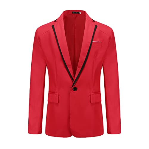 YOUTHUP Anzug Herren Sakko Sportlich Slim Fit Anzugjacke Freizeit Jackett Business Blazer für Hochzeit Party von YOUTHUP