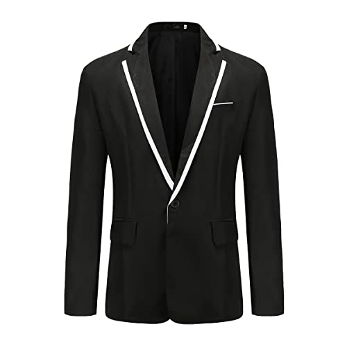 YOUTHUP Anzug Herren Sakko Sportlich Slim Fit Anzugjacke Freizeit Jackett Business Blazer für Hochzeit Party von YOUTHUP