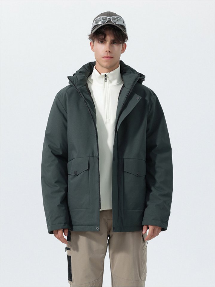 YOUTHUP Daunenjacke Herren Winter-Kapuzenjacke im lockeren Schnitt für Freizeit von YOUTHUP