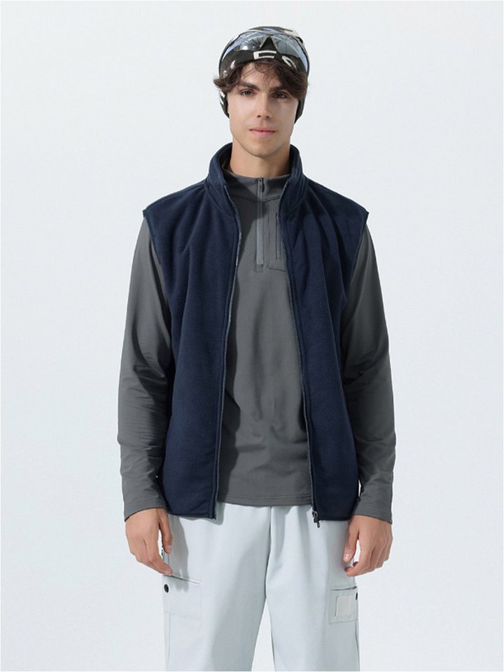 YOUTHUP Fleeceweste Herren Warme Weste mit Stehkragen von YOUTHUP