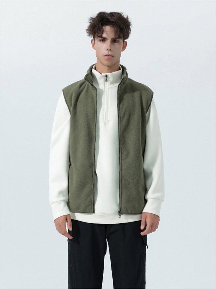 YOUTHUP Fleeceweste Herren Warme Weste mit Stehkragen von YOUTHUP