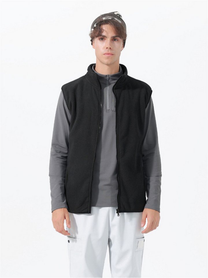 YOUTHUP Fleeceweste Herren Warme Weste mit Stehkragen von YOUTHUP