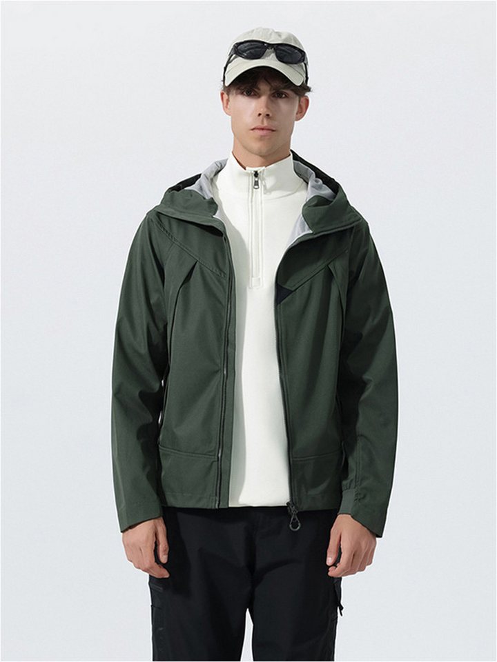 YOUTHUP Funktionsjacke Herren Leichte Outdoorjacke mit Kapuze von YOUTHUP