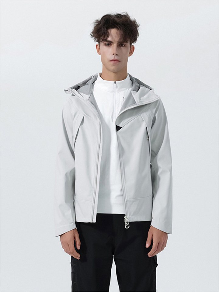 YOUTHUP Funktionsjacke Herren Leichte Outdoorjacke mit Kapuze von YOUTHUP