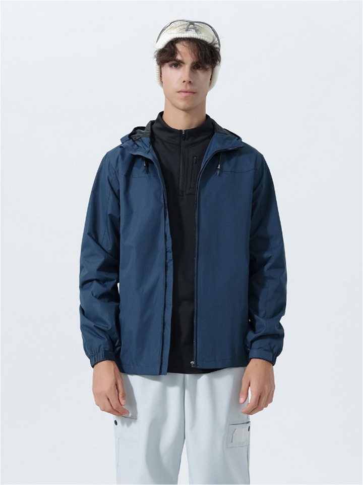 YOUTHUP Funktionsjacke Herren Leichte wind- und wasserdichte Outdoorjacke mit Kapuze von YOUTHUP