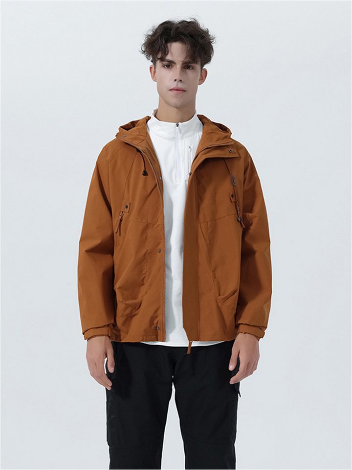 YOUTHUP Funktionsjacke Herren Regenjacken Leichte Outdoor Windjacke mit Kapuze von YOUTHUP