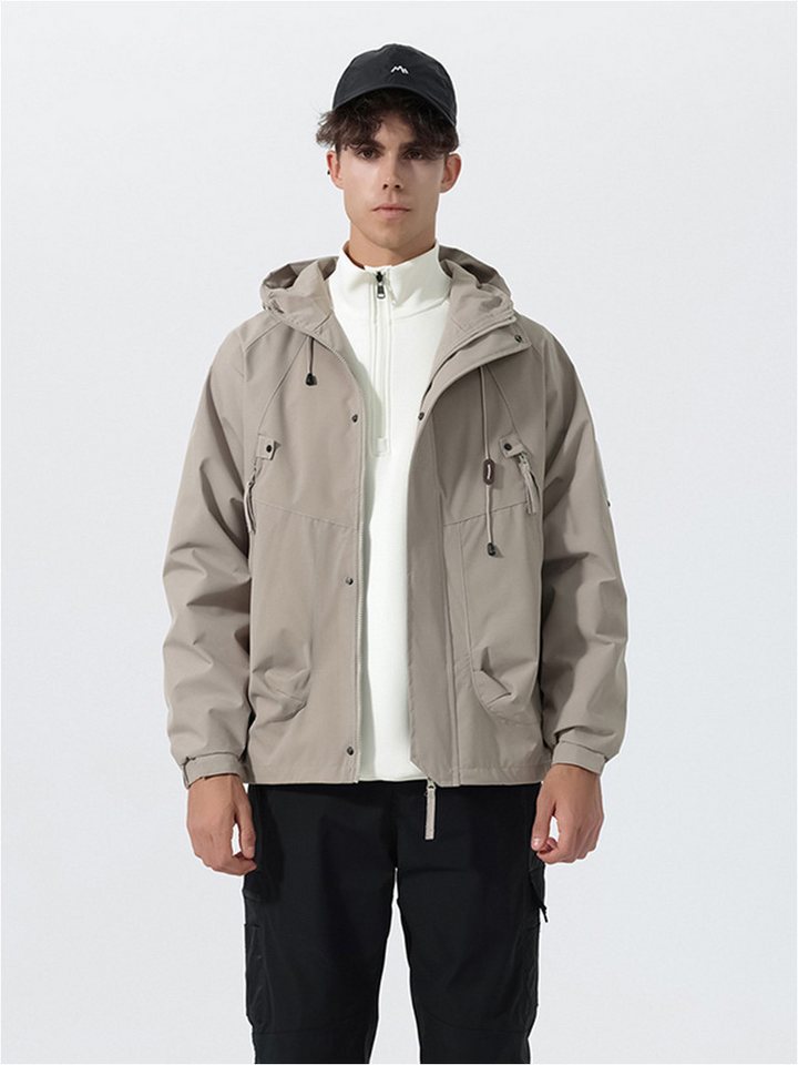 YOUTHUP Funktionsjacke Herren Regenjacken Leichte Outdoor Windjacke mit Kapuze von YOUTHUP