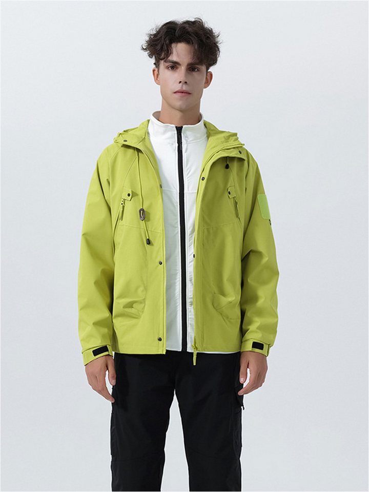 YOUTHUP Funktionsjacke Herren Regenjacken Leichte Outdoor Windjacke mit Kapuze von YOUTHUP