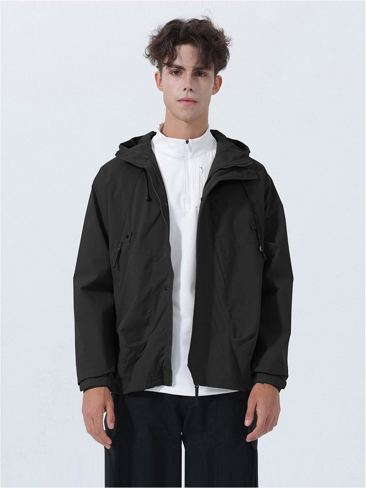 YOUTHUP Funktionsjacke Herren Regenjacken Leichte Outdoor Windjacke mit Kapuze von YOUTHUP